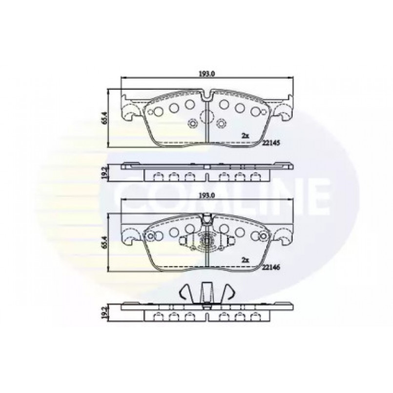 CBP02253 Comline - Гальмівні колодки до дисків
