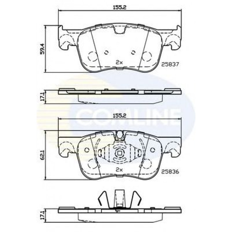 CBP02246 Comline - Гальмівні колодки до дисків