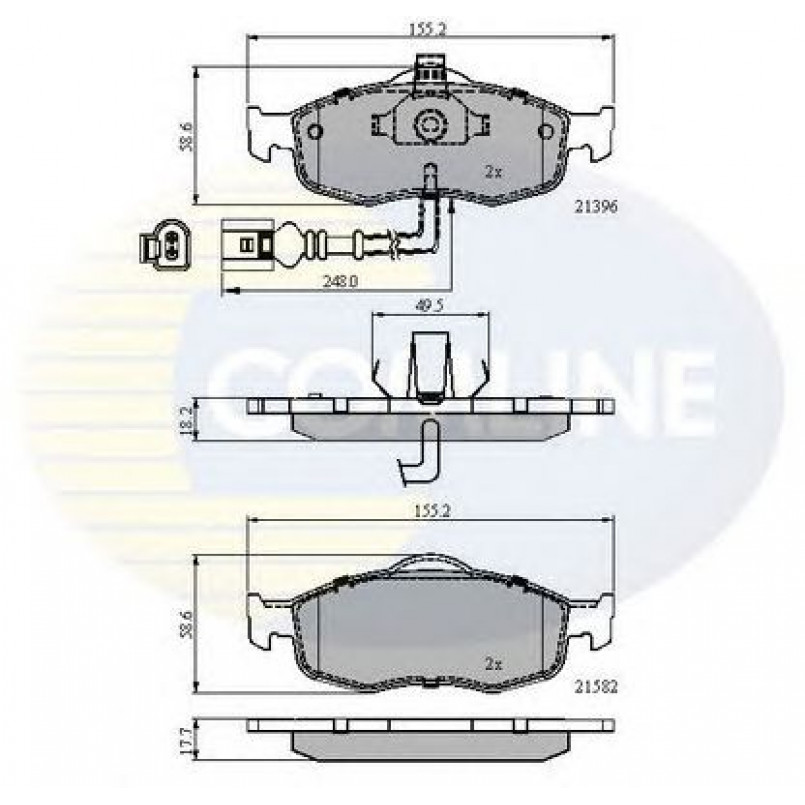 CBP1514 Comline - Гальмівні колодки до дисків