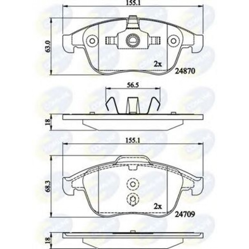CBP02162 Comline - Гальмівні колодки до дисків