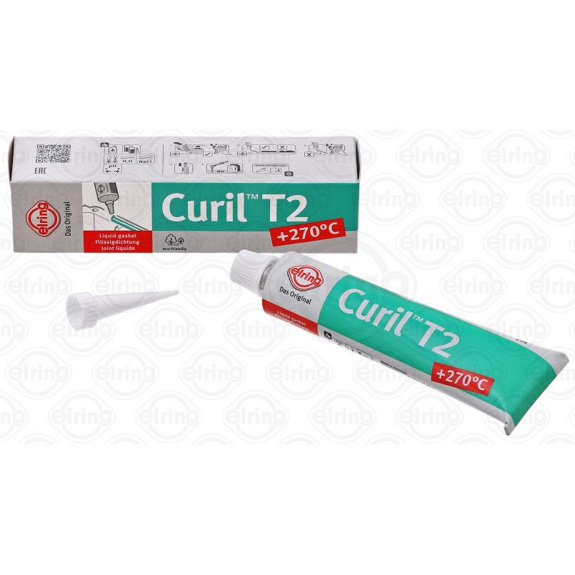 471.081 ELRING Герметик-клей Curil T2 (-55°C +250°C) 70мл (зелений)