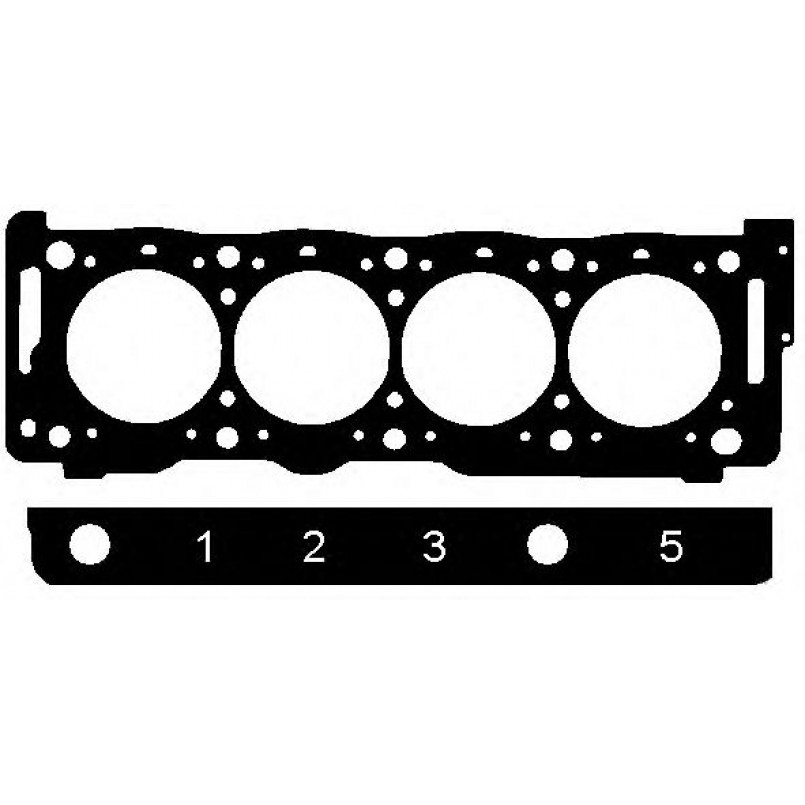 147.031 ELRING Прокладка ГБЦ Peugeot 406/605/806 2.1D 89-04 (4 метки) (1.67 мм)
