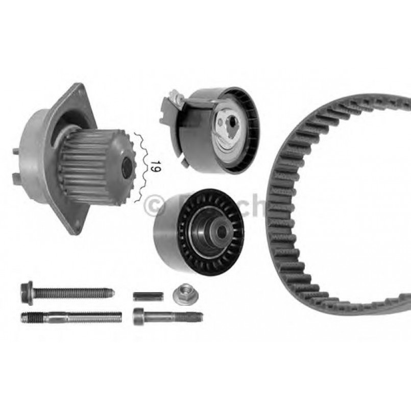 1987948711 BOSCH Комплект ГРМ з водяною помпою 8711