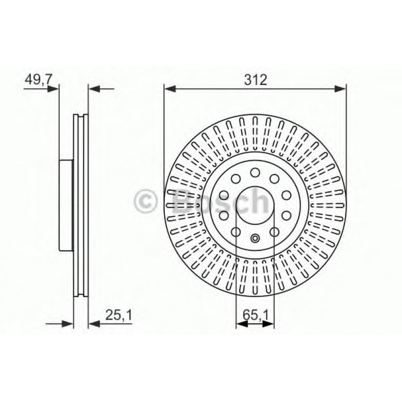 0986479932 BOSCH Гальмівний диск