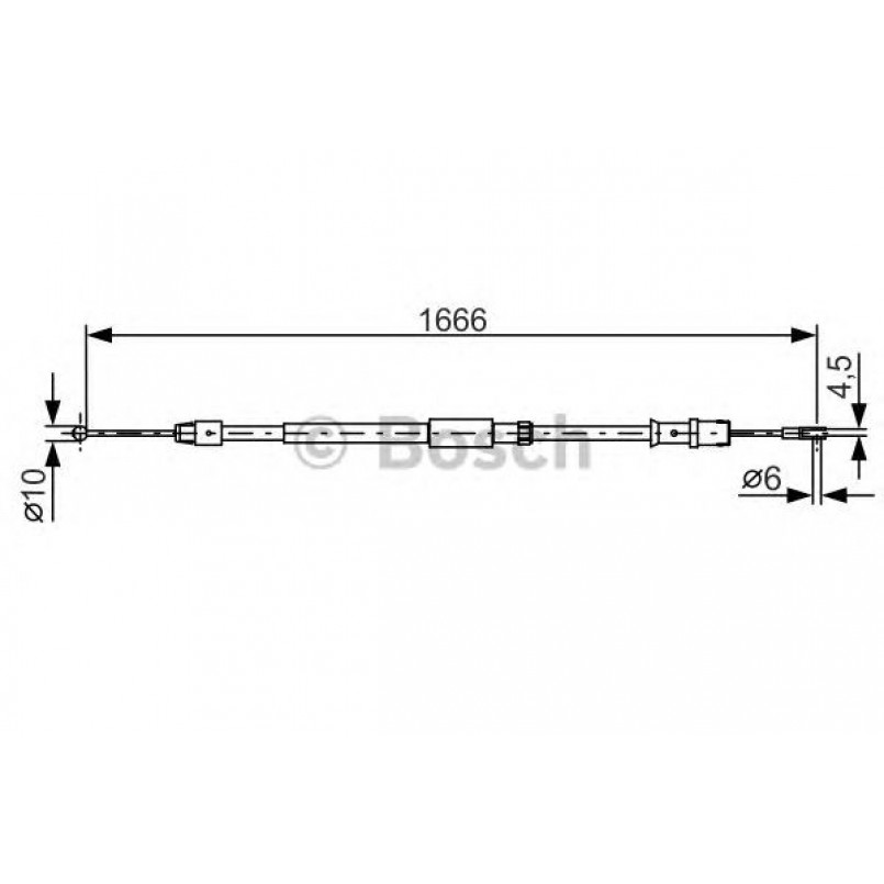 1987482032 BOSCH Трос ручного гальма