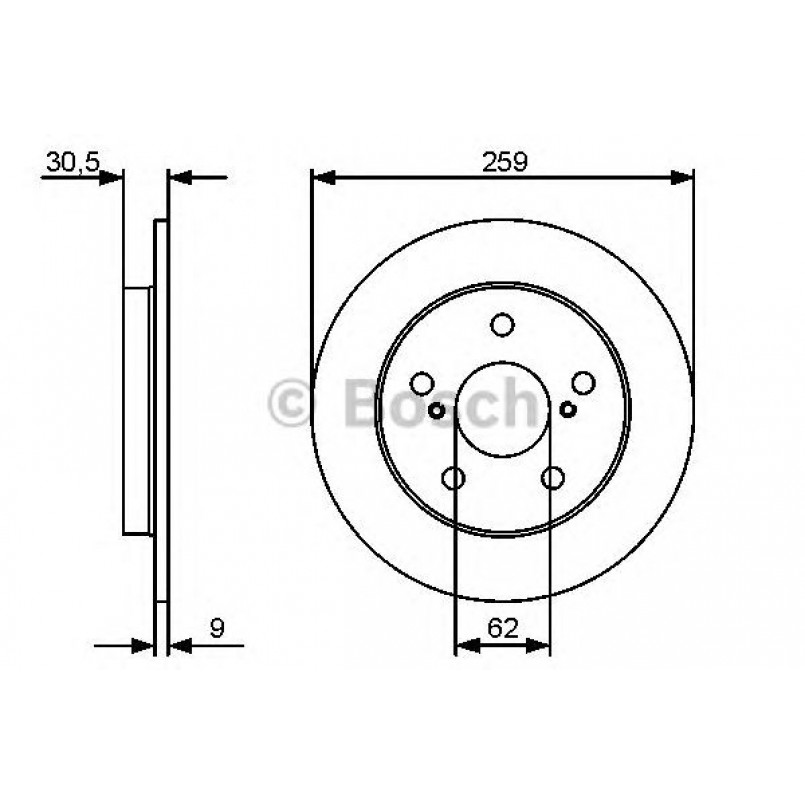 0986479418 BOSCH Гальмівний диск BD1310