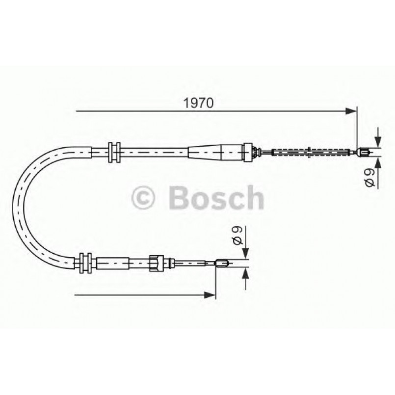 1987482253 BOSCH Трос ручного гальма