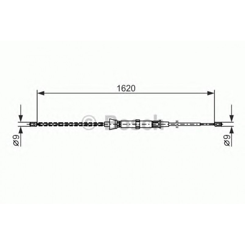 1987477684 BOSCH Трос ручного гальма