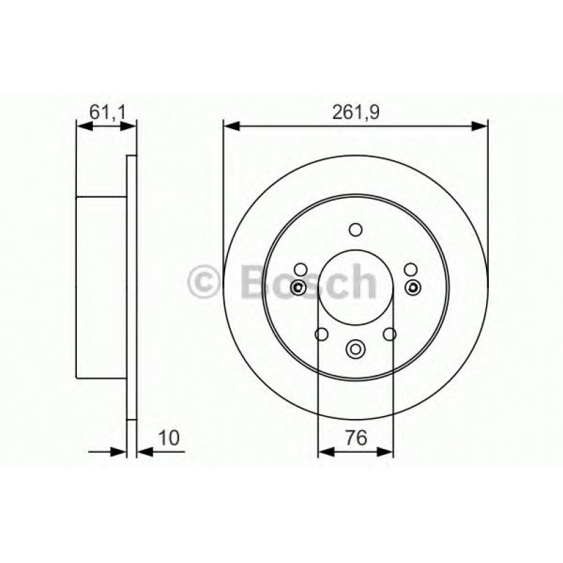 0986479R09 BOSCH Гальмівний диск