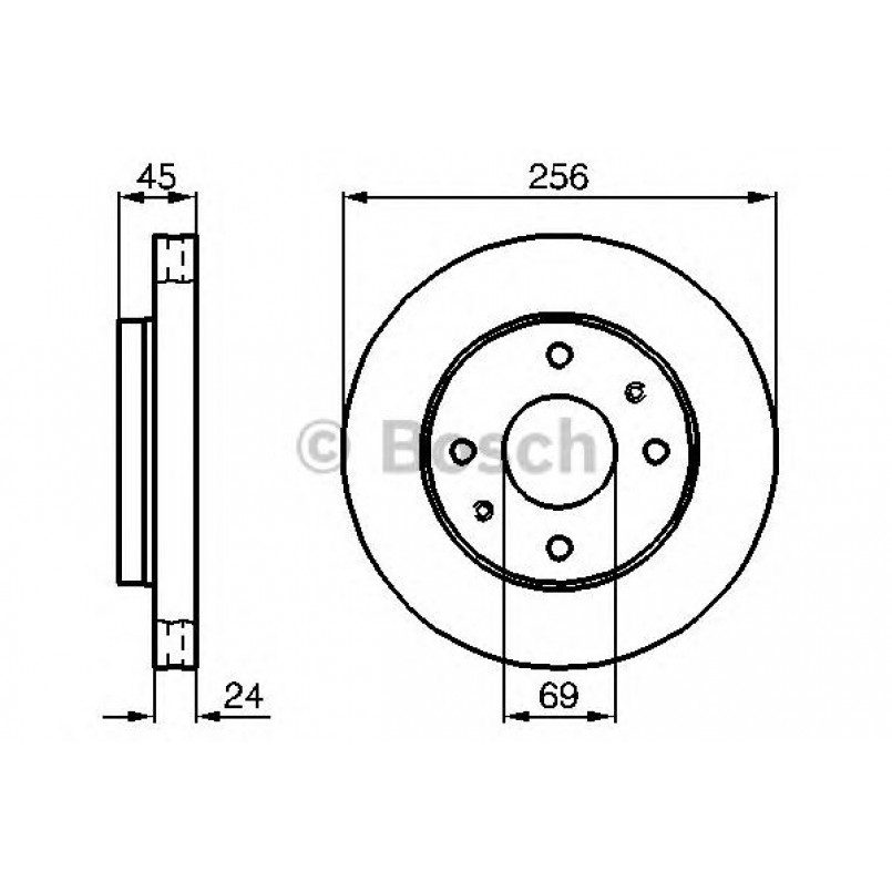 0986478531 BOSCH Гальмівний диск BD454