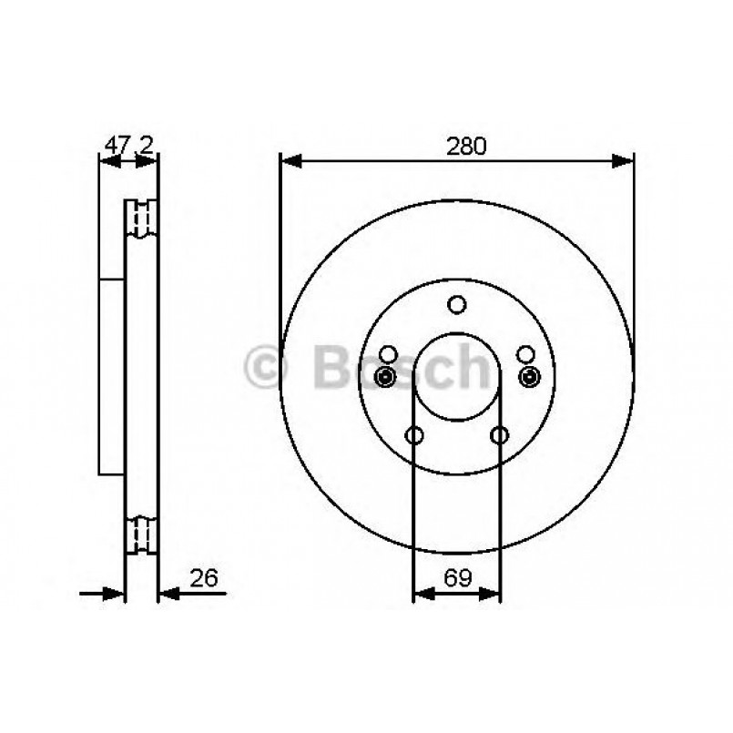 0986479460 BOSCH Гальмівний диск