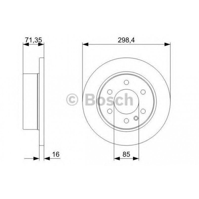0986479295 BOSCH Гальмівний диск BD1158