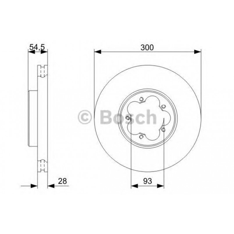 0986479307 BOSCH Гальмівний диск BD1170