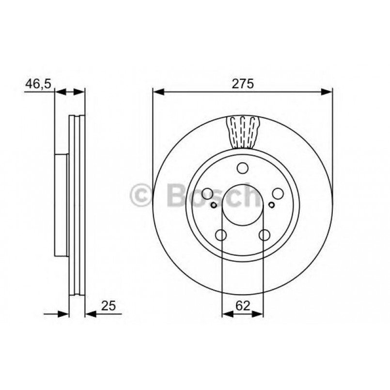 0986479428 BOSCH Гальмівний диск BD1261