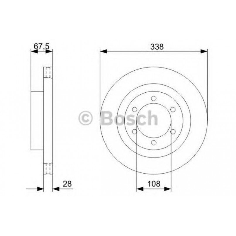 0986479304 BOSCH Гальмівний диск BD1167