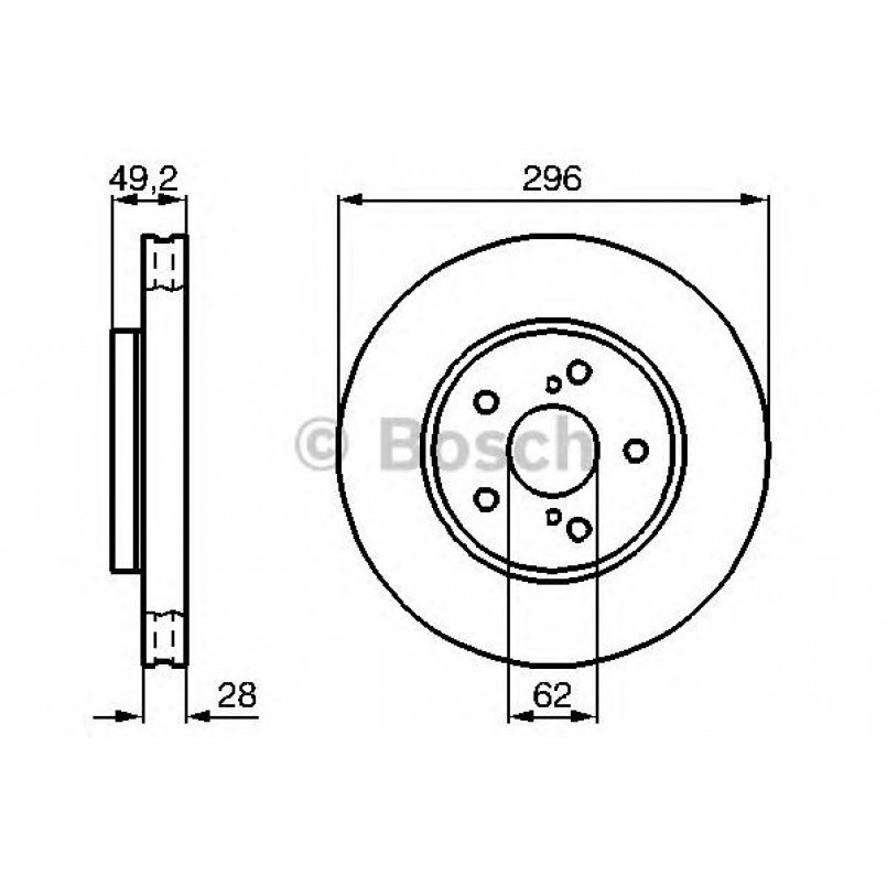 0986478968 BOSCH Гальмівний диск BD866