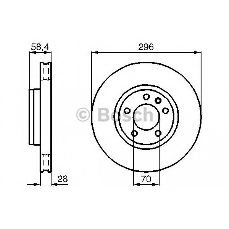 0986478593 BOSCH Гальмівний диск BD513