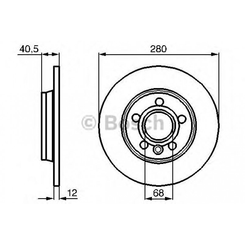 0986478871 BOSCH Гальмівний диск BD770