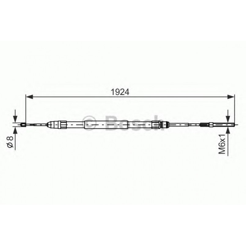 1987477693 BOSCH Трос ручного гальма