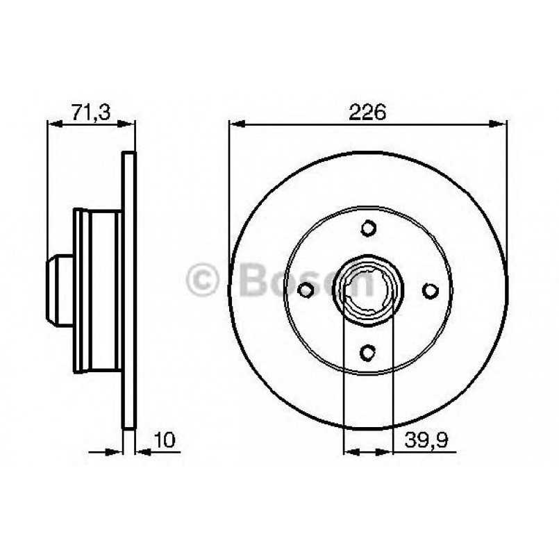 0986478331 BOSCH Гальмівний диск BD273