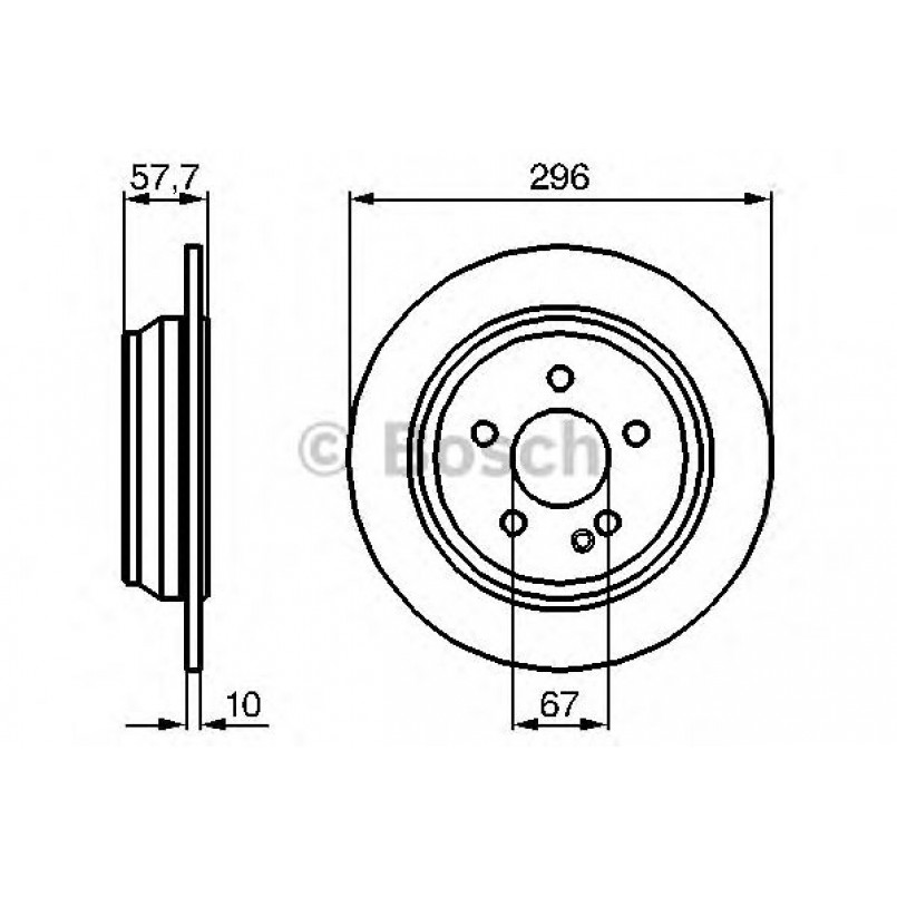 0986479138 BOSCH Гальмівний диск BD976