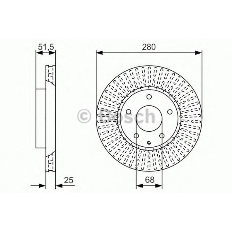 0986479C36 BOSCH Гальмівний диск BD2175