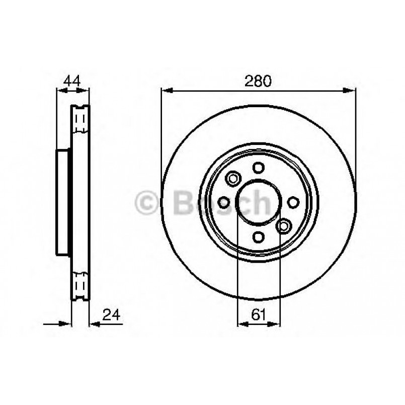0986478590 BOSCH Гальмівний диск BD510