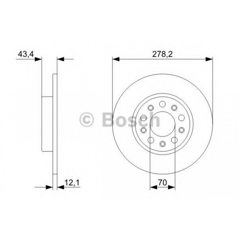 0986479292 BOSCH Гальмівний диск BD1155