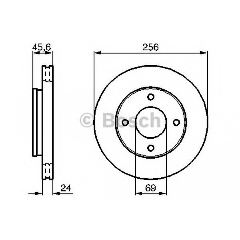 0986479187 BOSCH Гальмівний диск