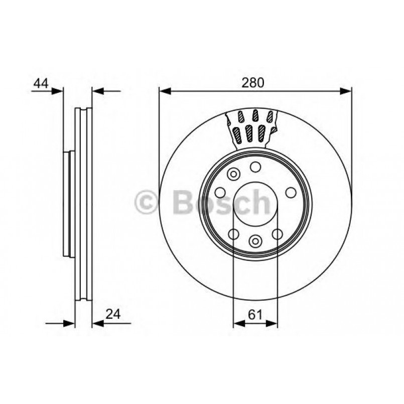 0986479555 BOSCH Гальмівний диск BD1399