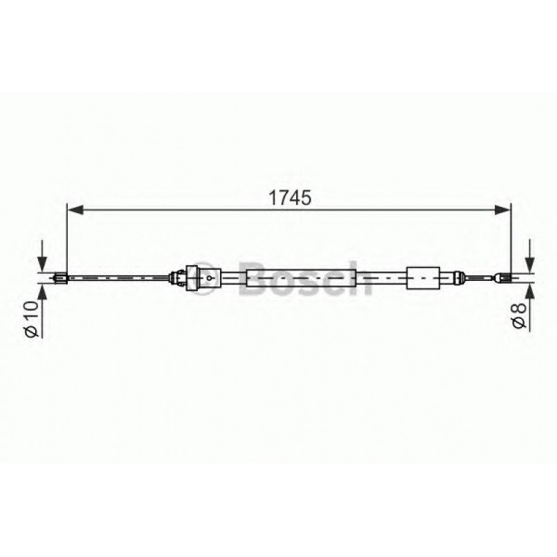 1987477576 BOSCH Трос ручного гальма