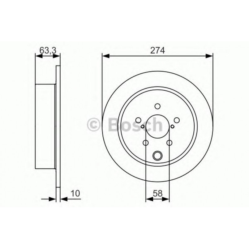 0986479634 BOSCH Гальмівний диск BD1674