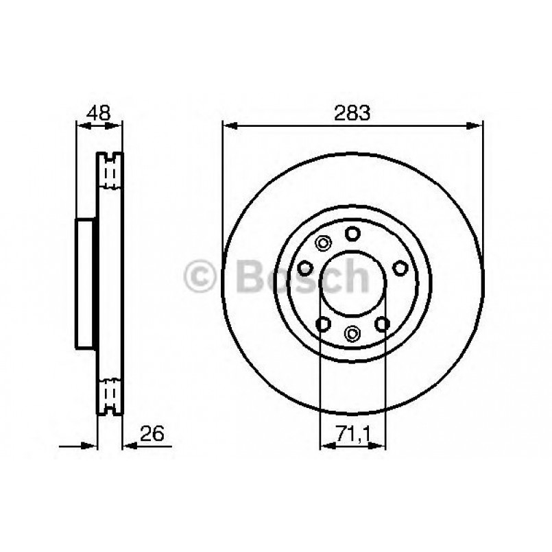 0986479193 BOSCH Гальмівний диск BD1063