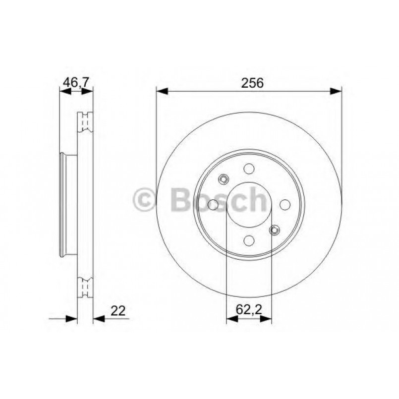 0986479367 BOSCH Гальмівний диск BD1206