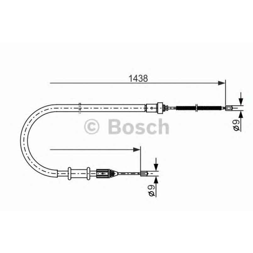 1987477634 BOSCH Трос ручного гальма