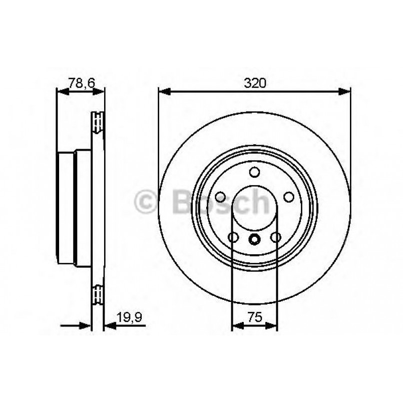 0986479442 BOSCH Гальмівний диск BD1320