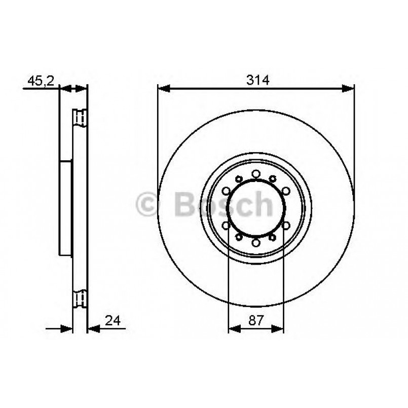 0986479469 BOSCH Гальмівний диск BD1273