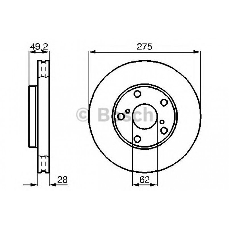 0986478632 BOSCH Гальмівний диск BD550