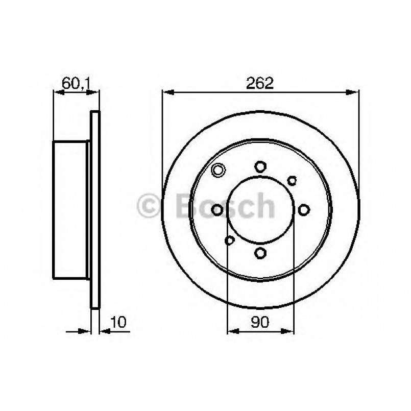 0986478655 BOSCH Гальмівний диск BD571
