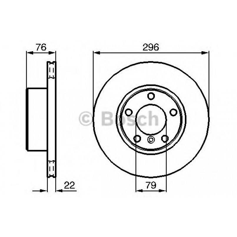 0986478848 BOSCH Гальмівний диск BD748