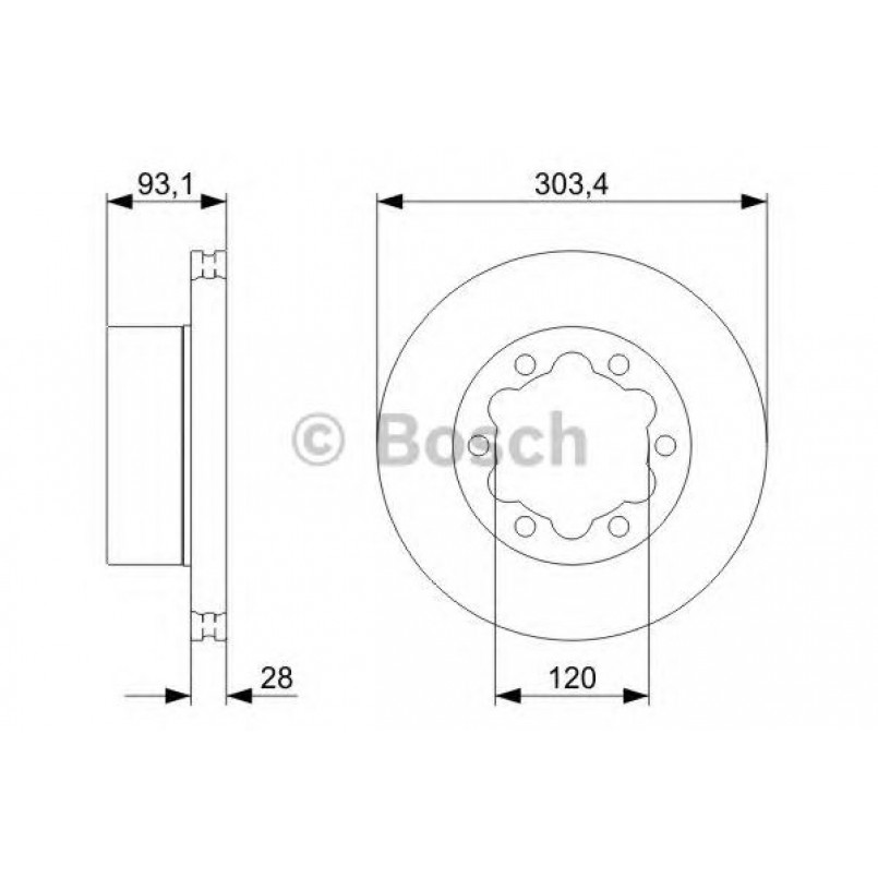 0986479296 BOSCH Гальмівний диск BD1159