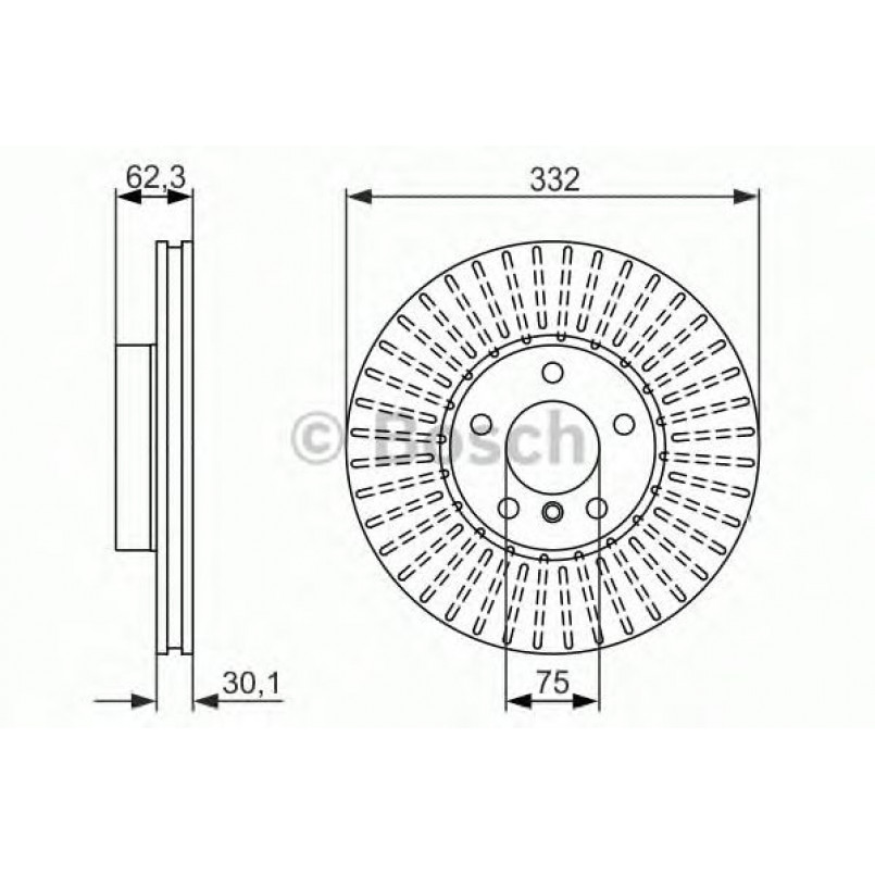 0986479624 BOSCH Гальмівний диск BD1469
