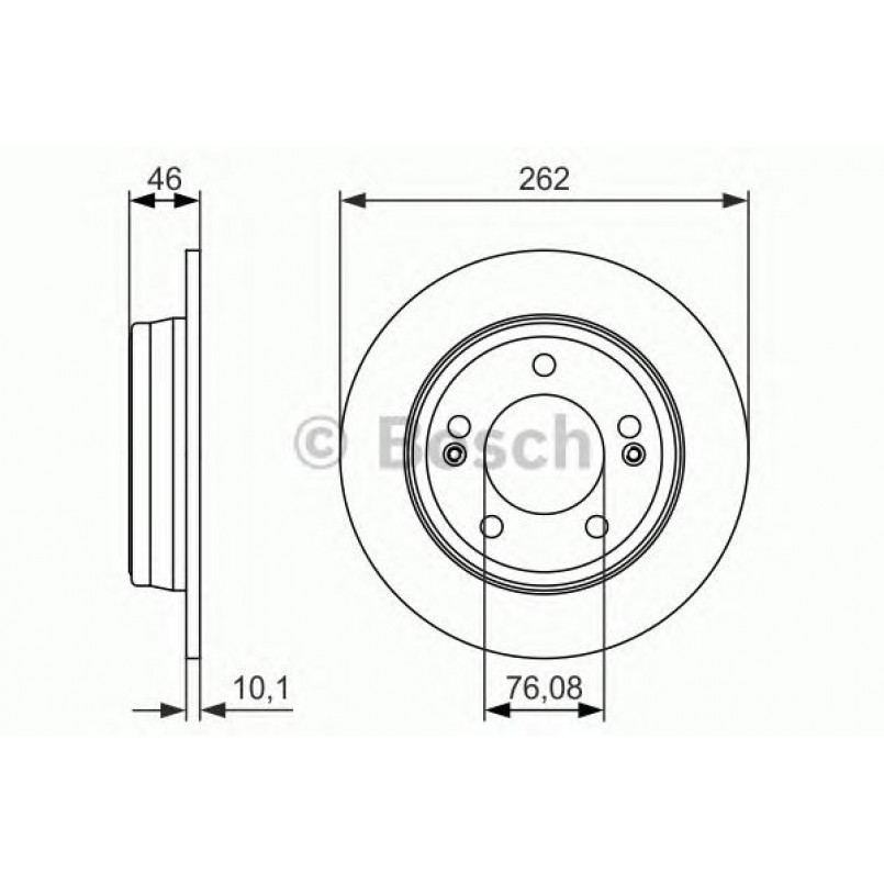 0986479052 BOSCH Гальмівний диск BD1638