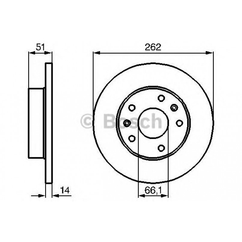 0986478991 BOSCH Гальмівний диск BD888