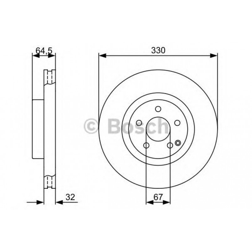 0986479332 BOSCH Гальмівний диск BD1228