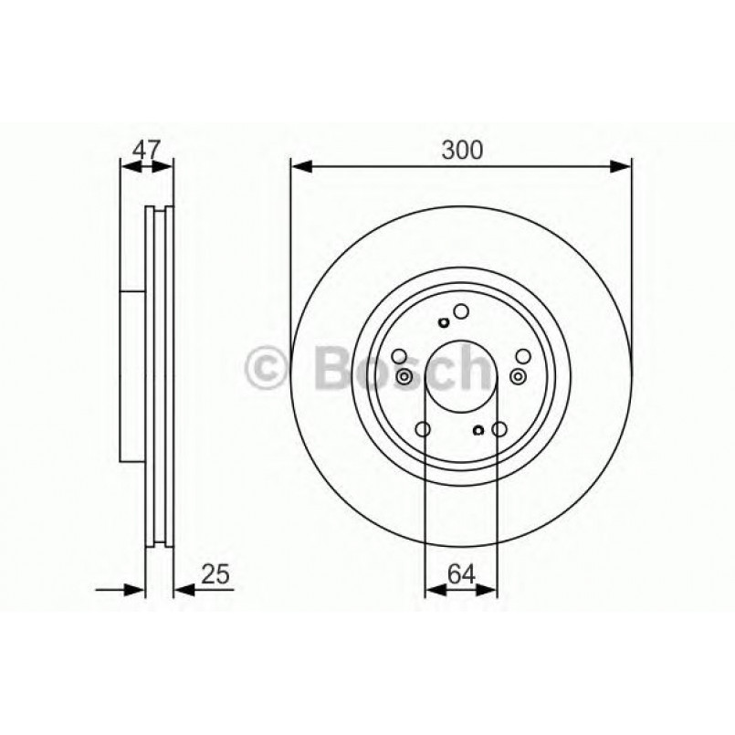 0986479R24 BOSCH Гальмівний диск
