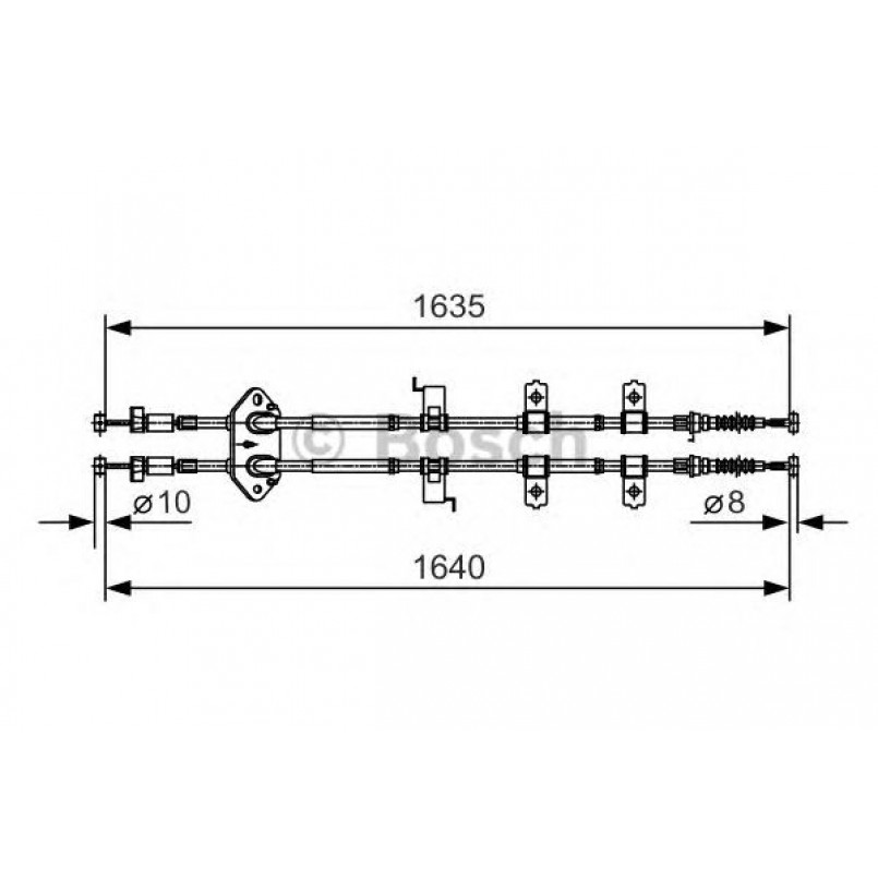 1987482054 BOSCH Трос ручного гальма