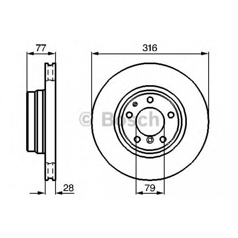 0986478622 BOSCH Гальмівний диск BD540