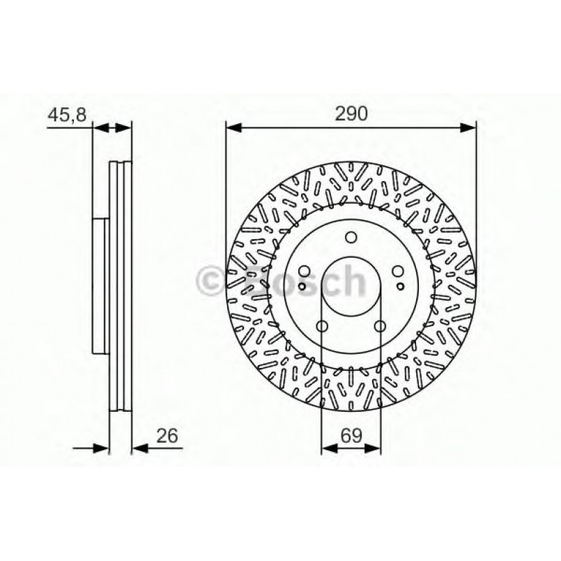0986479527 BOSCH Гальмівний диск BD1661