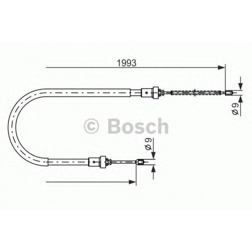 1987482233 BOSCH Трос ручного гальма